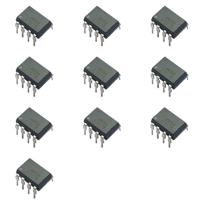 Bridgold 10pcs 6N138 138 6N High Speed Optocoupler, 100 kBd, Low Input Current, Photodiode Darlington Output，8-Pin. - Image 1